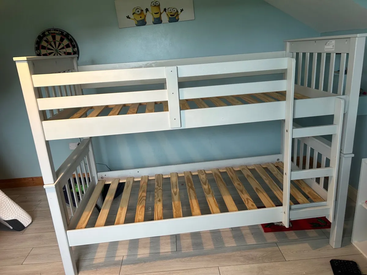 Childrens Bunk Bed light grey coloured for sale - Image 1