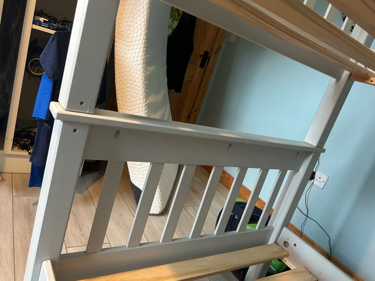 Childrens Bunk Bed light grey coloured for sale - Image 2
