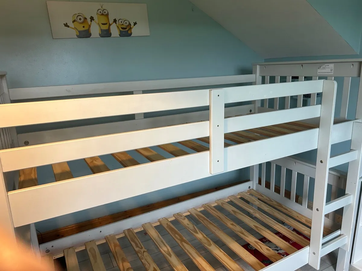 Childrens Bunk Bed light grey coloured for sale - Image 4