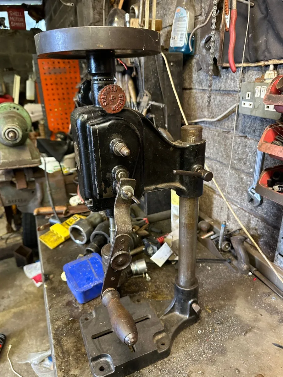 Antique bench top drill - Image 2