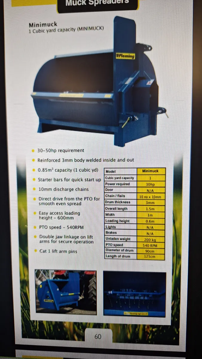 Fleming 1 cyd muck spreader - Image 2