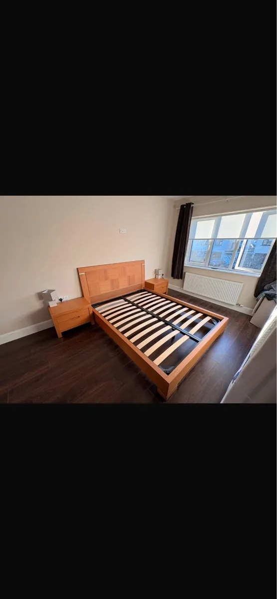 King Size bed with lockers and chest of drawers - Image 1