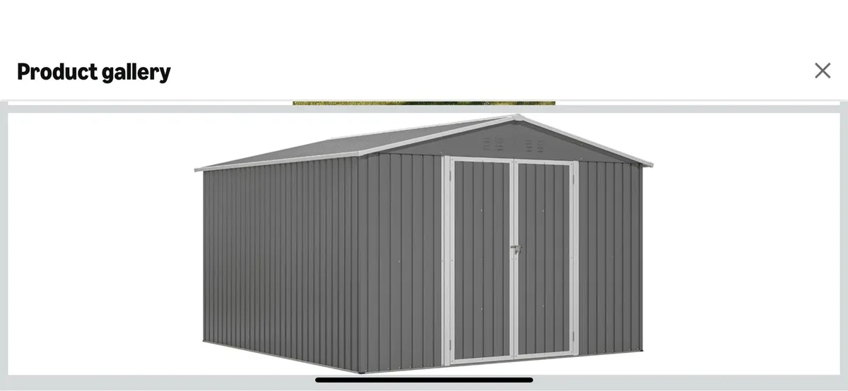 10x10 steel garden shed - Image 1