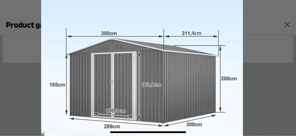 10x10 steel garden shed - Image 2