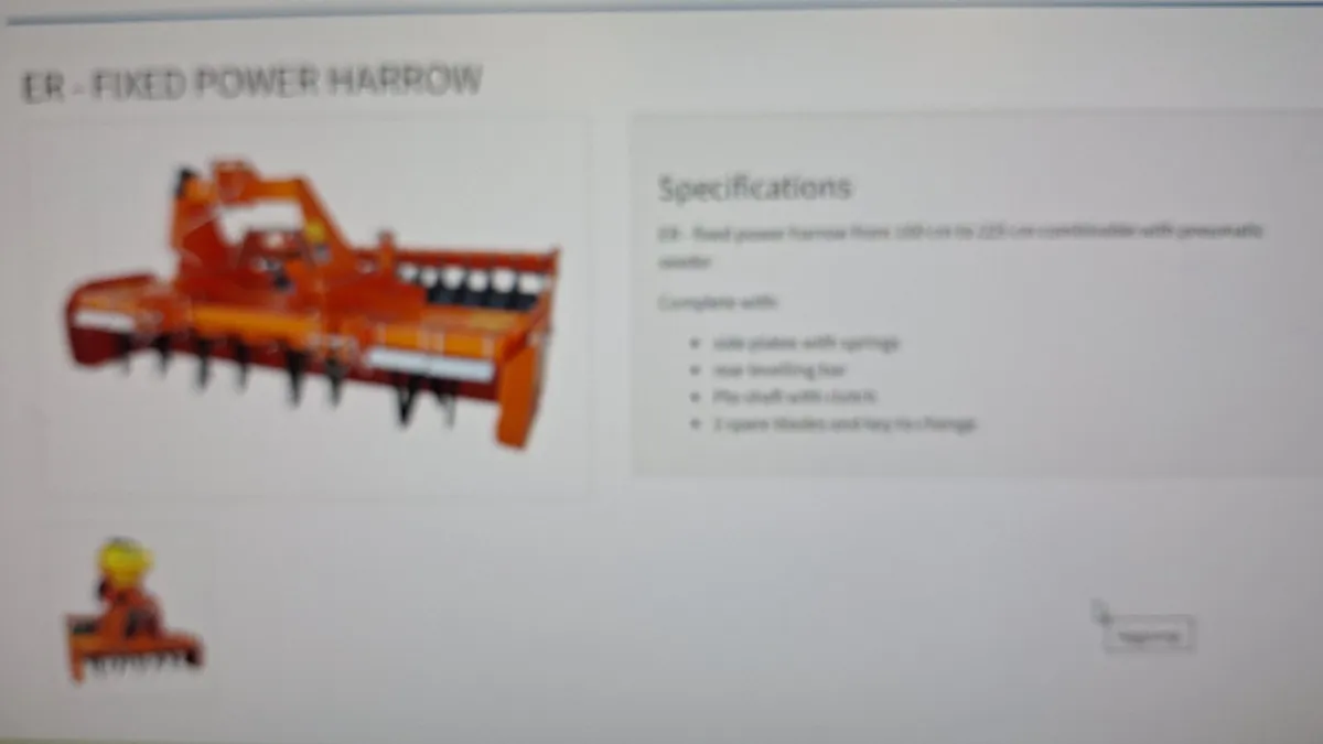 Rinieri ER 225 power harrow - Image 3