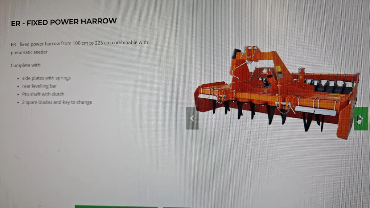 Rinieri ER 225 power harrow - Image 1