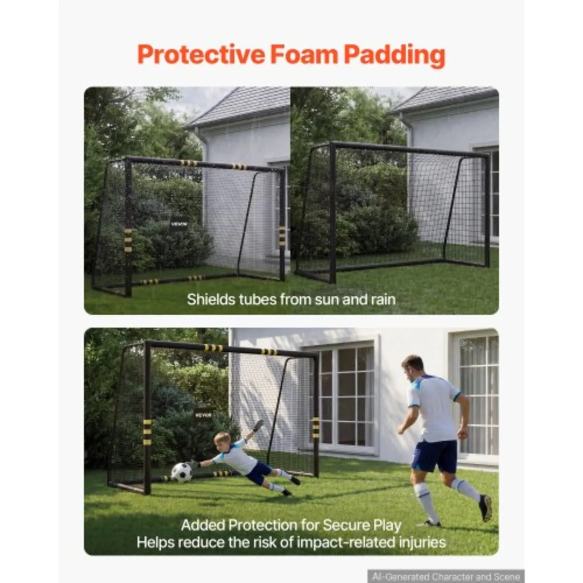 Soccer Goal 3 x 2 m Soccer Goal for Backyard Iron - Image 4