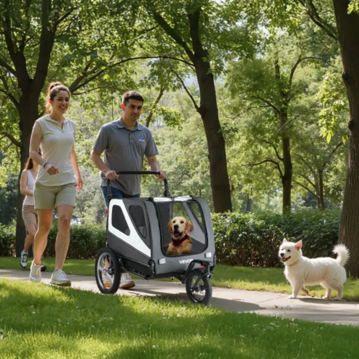 Dog Bike Trailer, Supports up to 45 kg, 2-in-1 Pet - Image 2