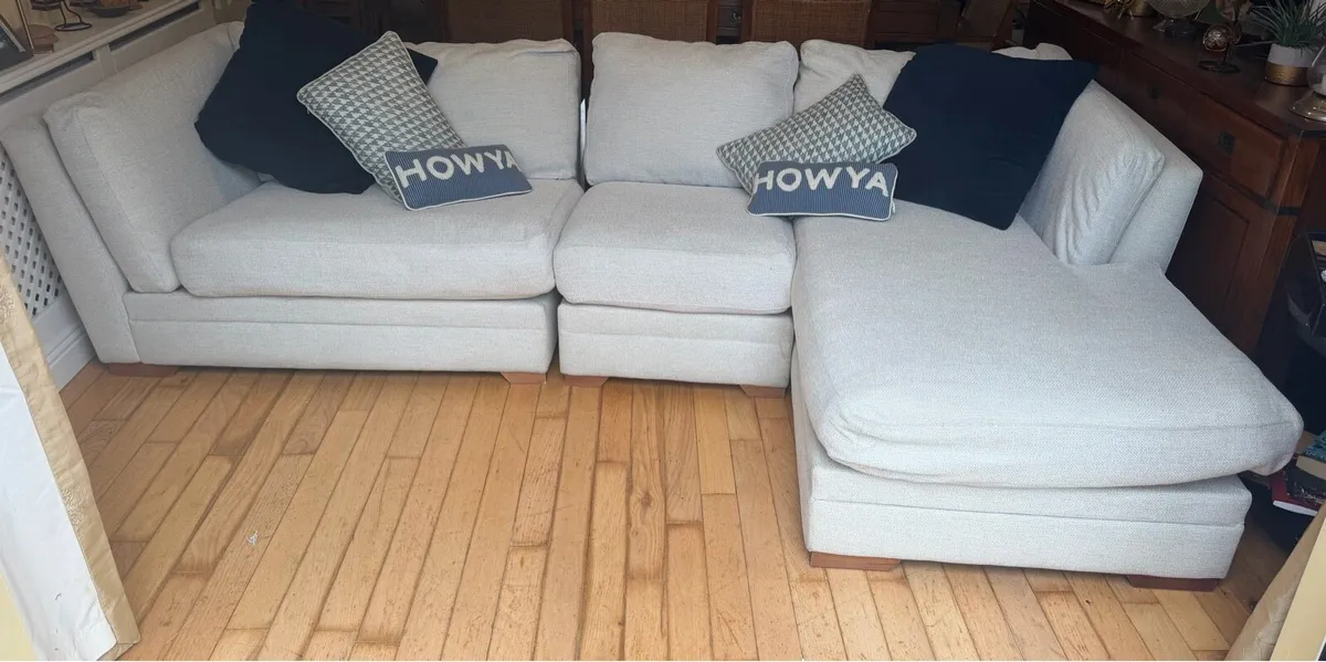 DFS Long Beach Large Chaise Sofa – Oyster - Image 1