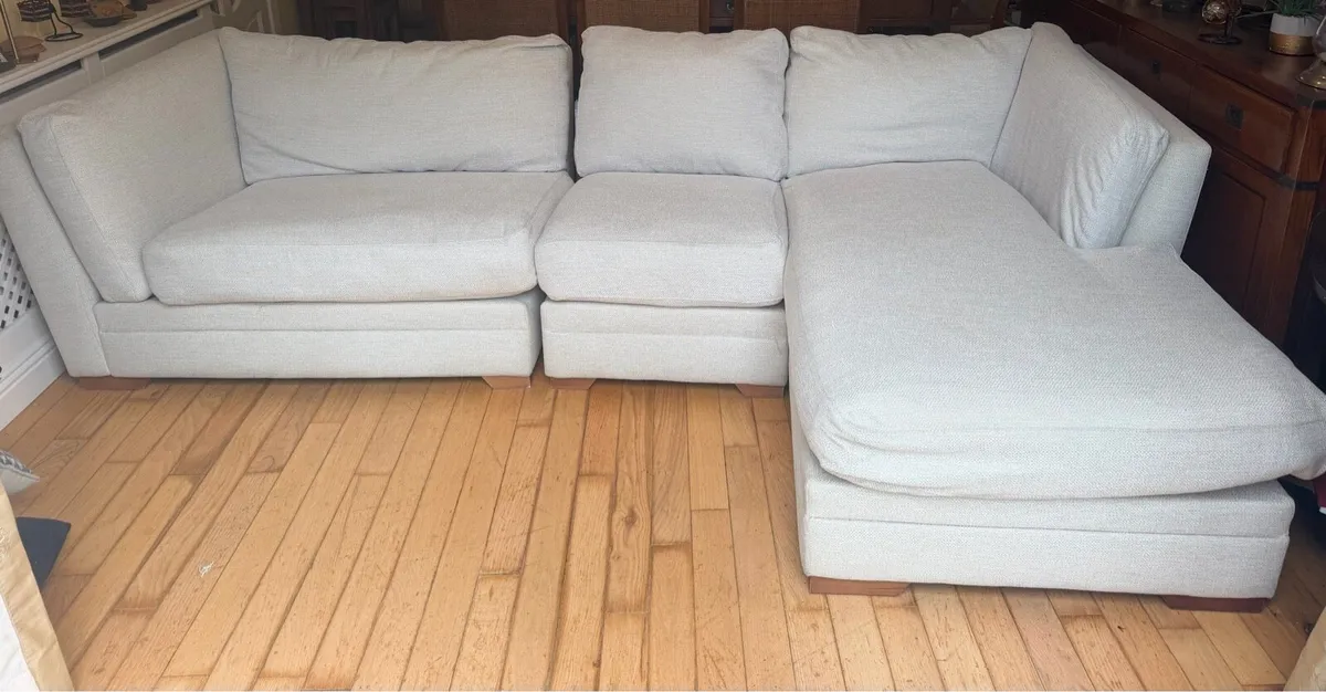 DFS Long Beach Large Chaise Sofa – Oyster - Image 2