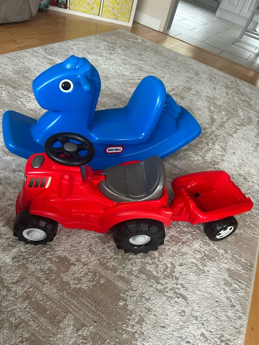 Tractor Ride On with Trailer & Little Tikes Rockin - Image 1