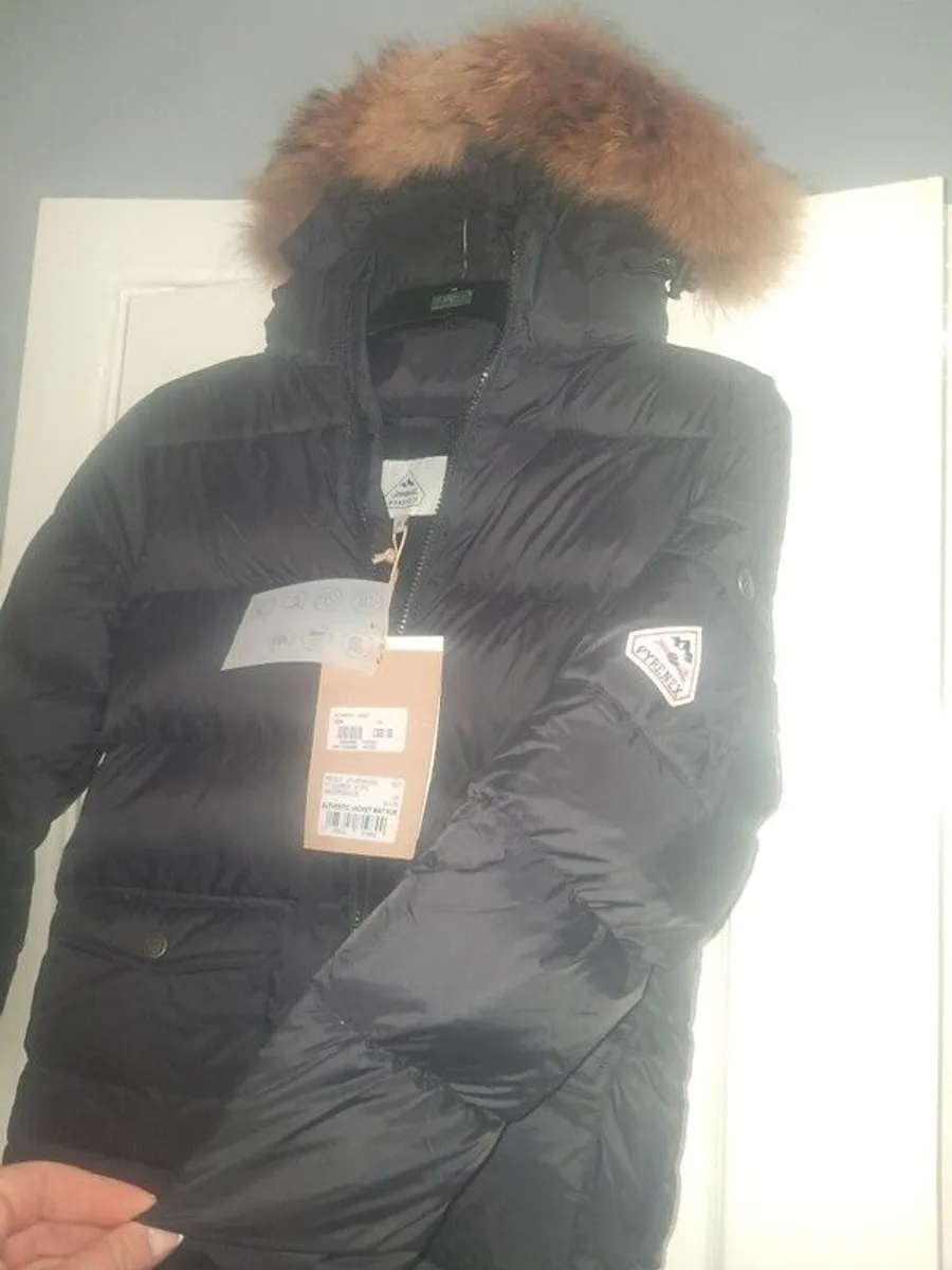Brand New Never Worn Pyrenex Authentic Boys Fur Down Jacket Age 12 Black - Image 1