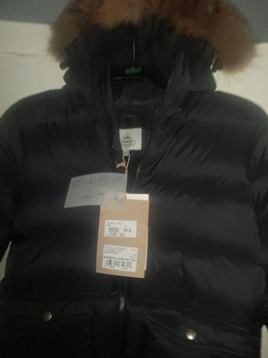Brand New Never Worn Pyrenex Authentic Boys Fur Down Jacket Age 12 Black - Image 2