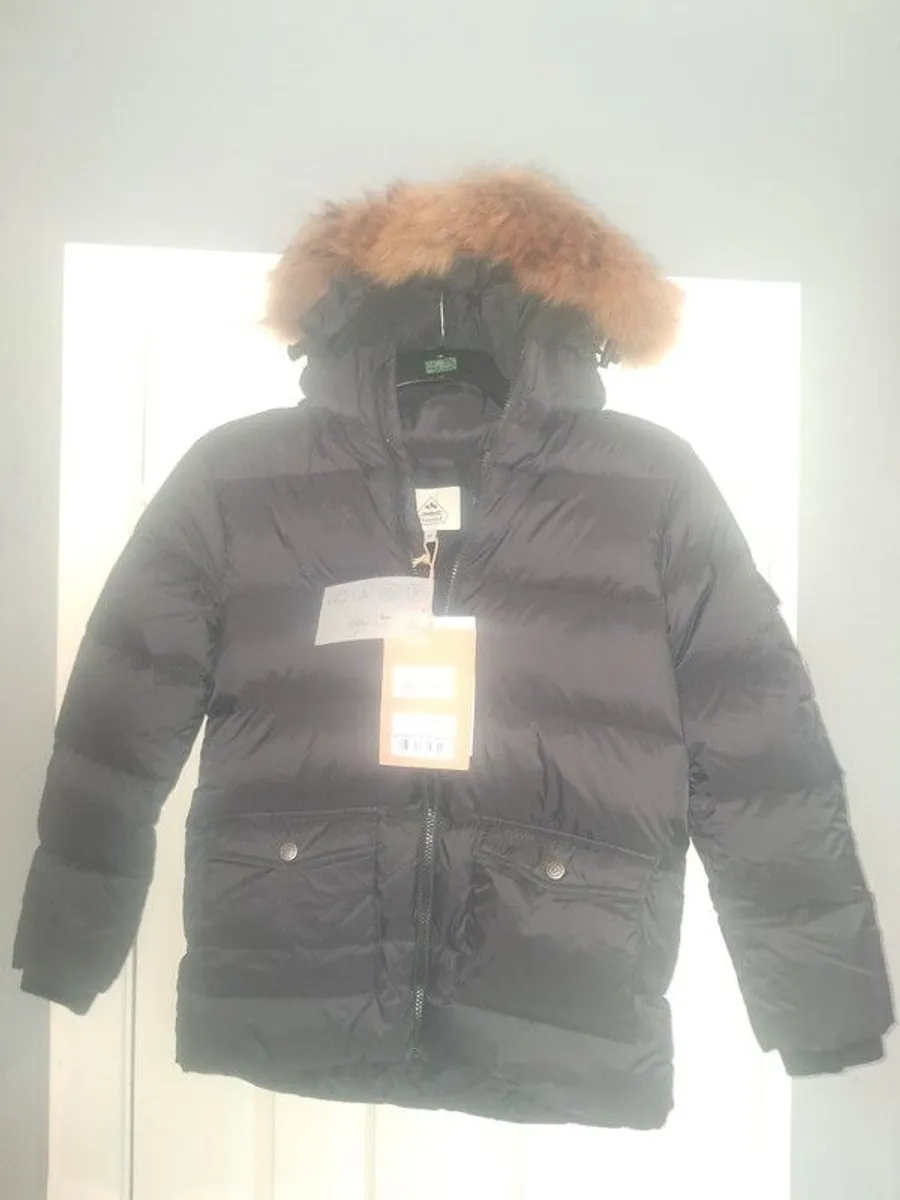 Brand New Never Worn Pyrenex Authentic Boys Fur Down Jacket Age 12 Black - Image 3