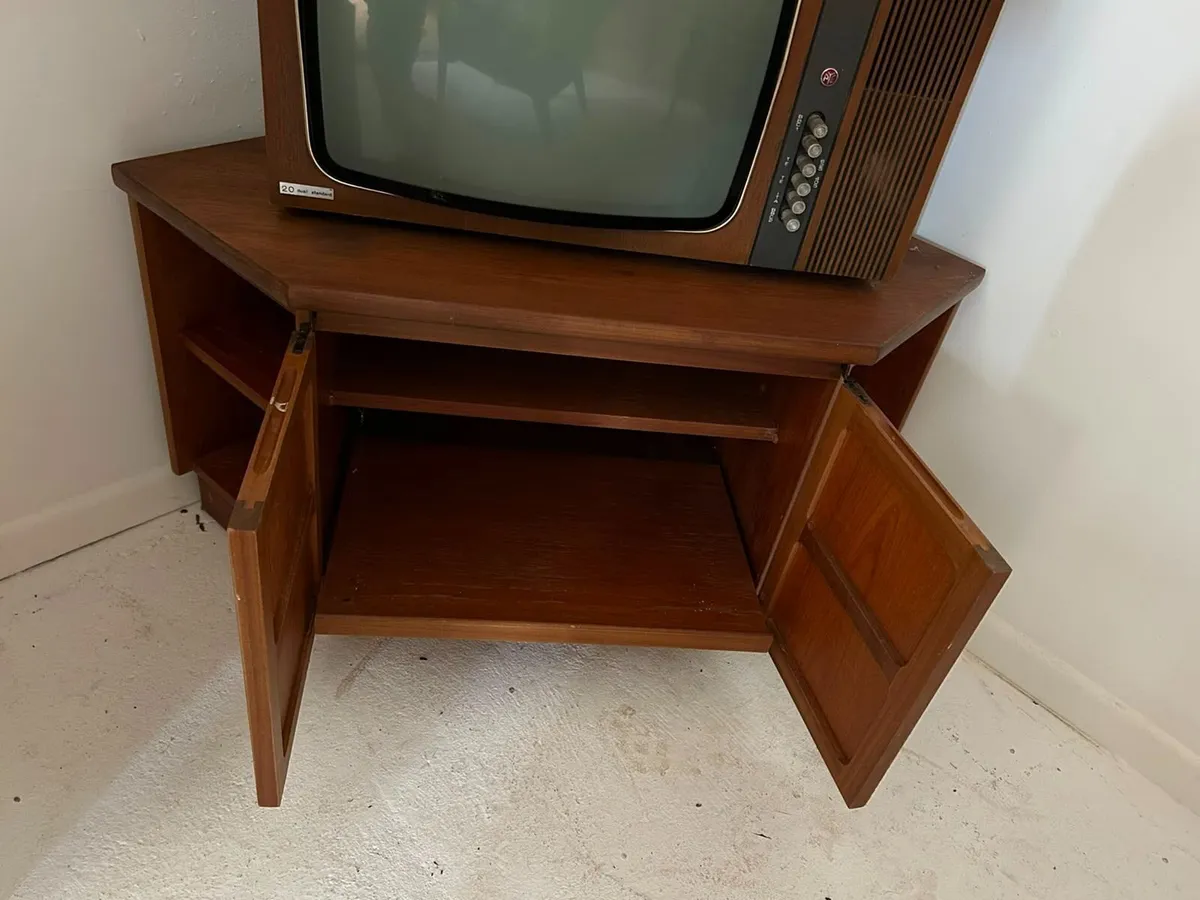 Mid Century Nathan Furniture Teak Corner Cabinet - Image 2
