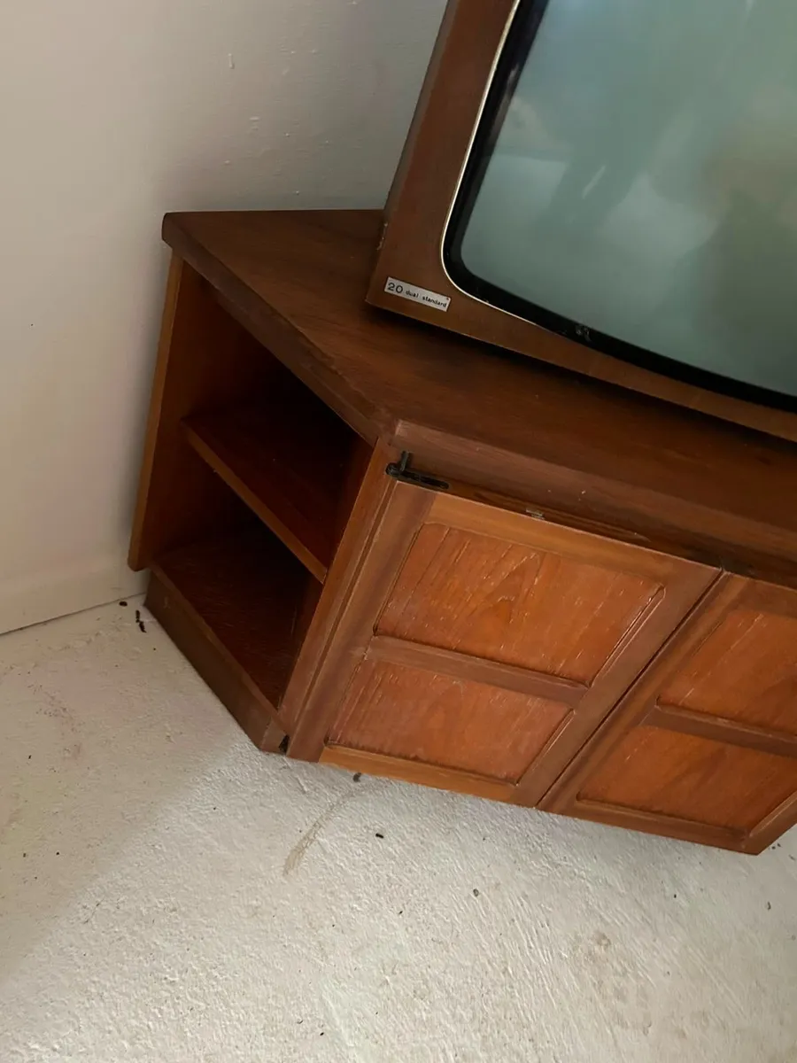 Mid Century Nathan Furniture Teak Corner Cabinet - Image 3