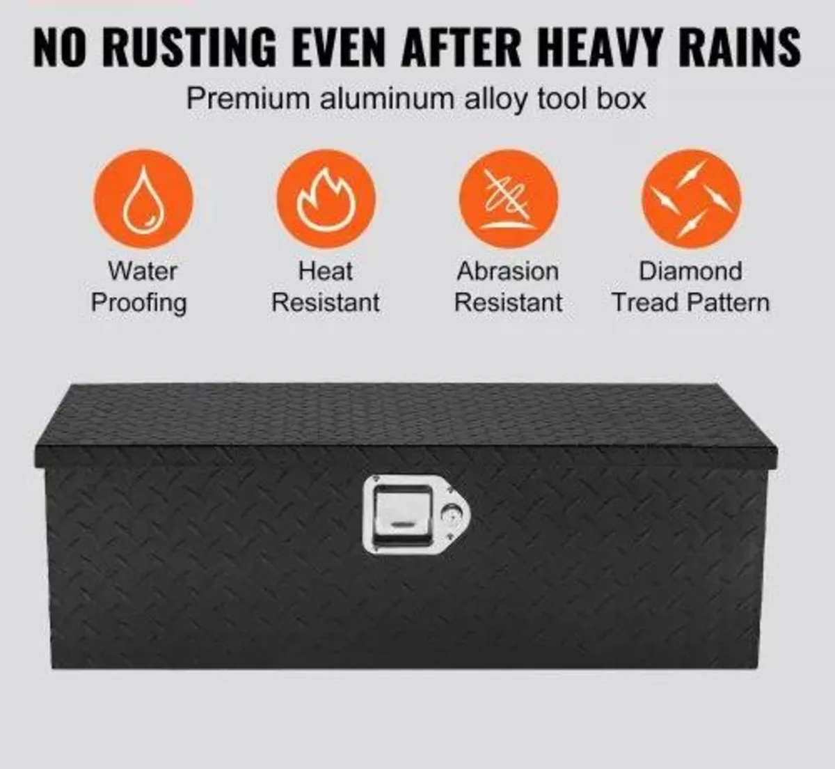 Heavy Duty Aluminum Truck Bed Tool Box, Diamond Pl - Image 4