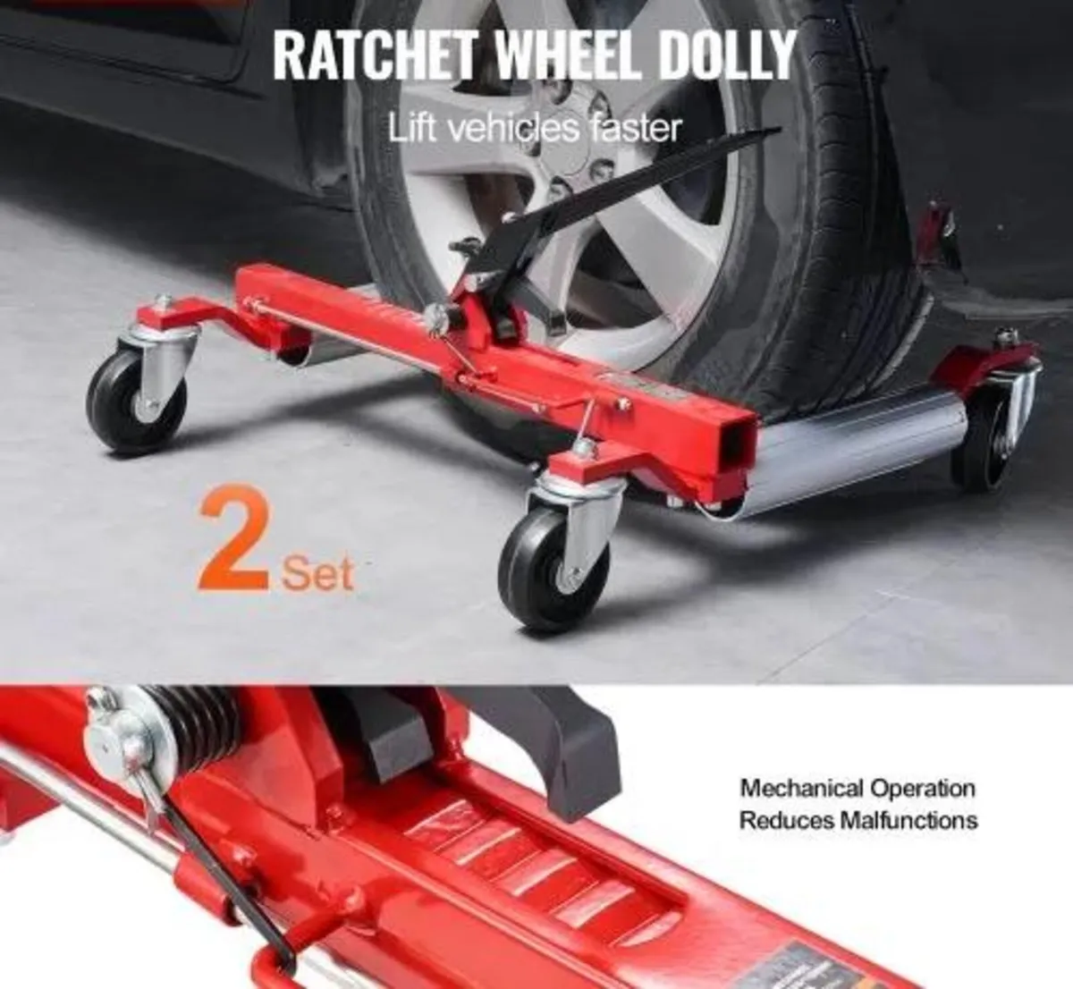 Wheel Dolly, Max Capacity 1500 Lbs Car Dolly, Car - Image 3