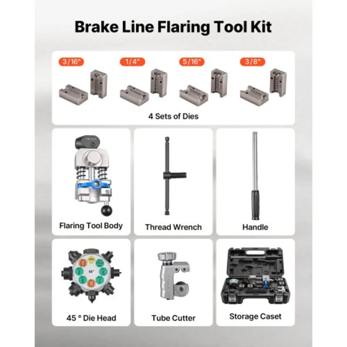 Professional Brake Line Flaring Tool, 45 Degree Do - Image 4