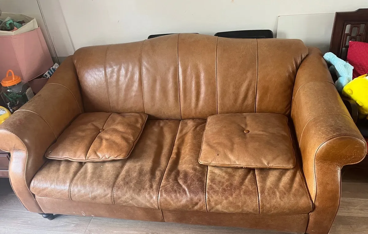 3 seater leather sofa