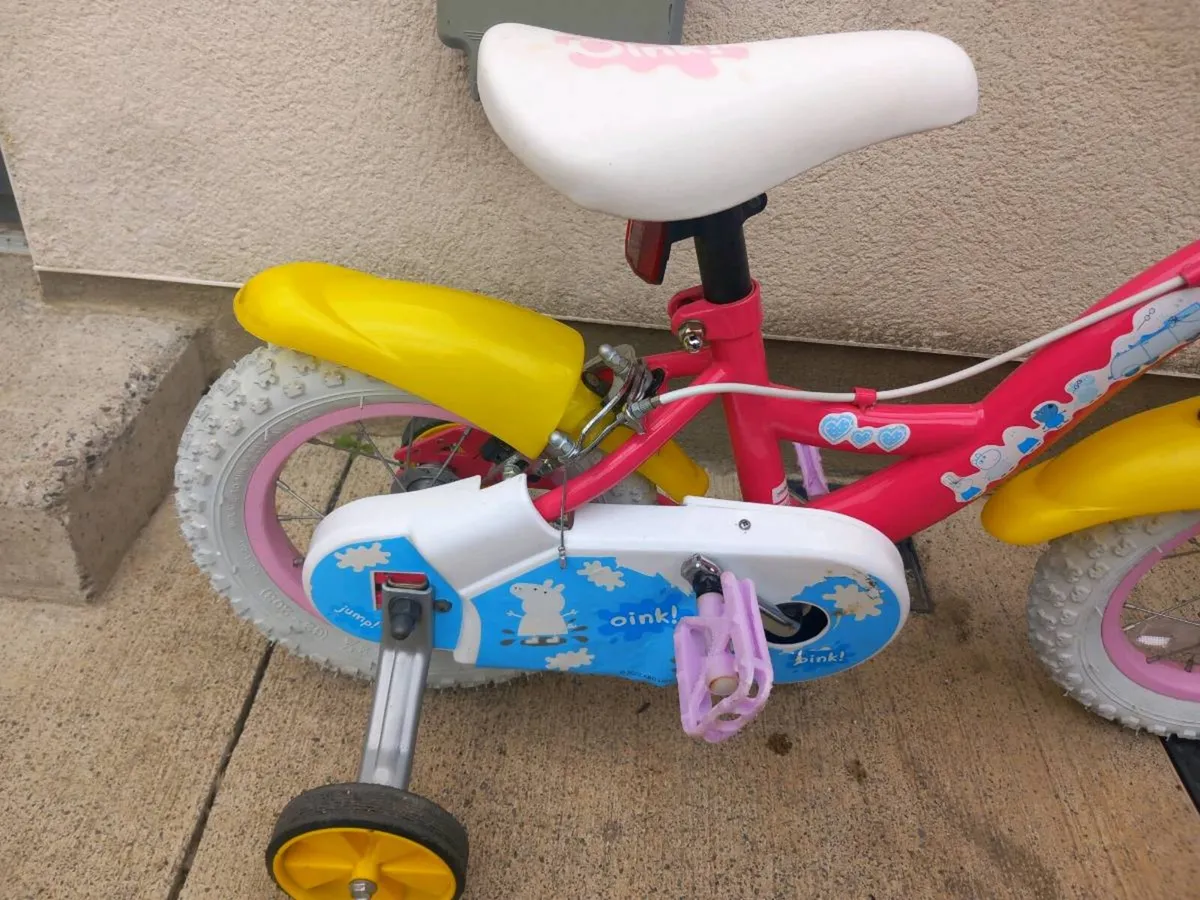 Kids pepper pig bike size 12 inch wheels - Image 2