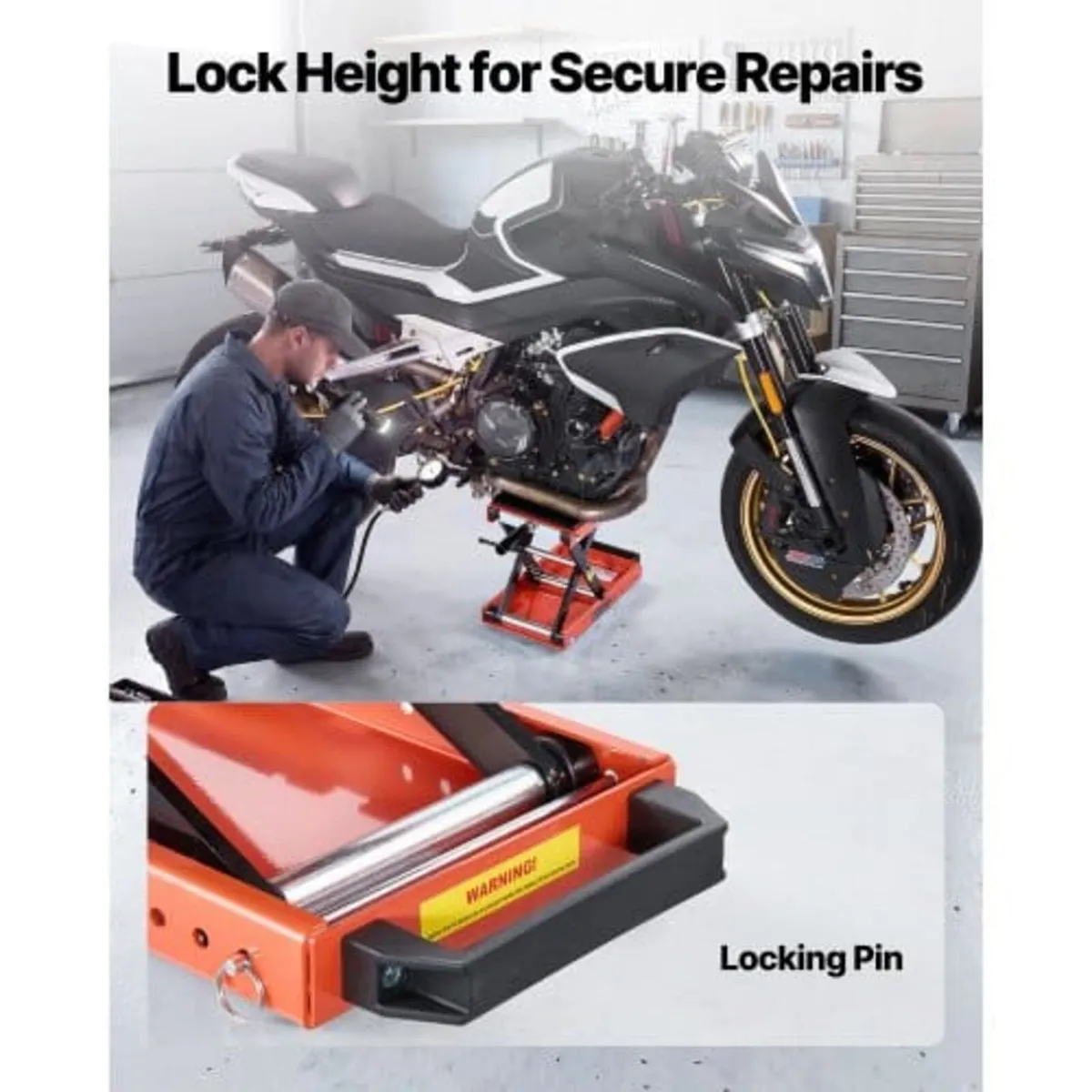 Motorcycle Lift, 680 kg Motorcycle Scissor Lift J - Image 3