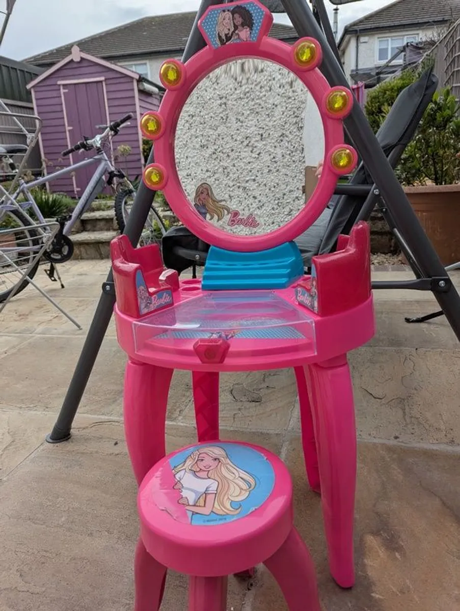 Barbie dressing table and stool. A - Image 1