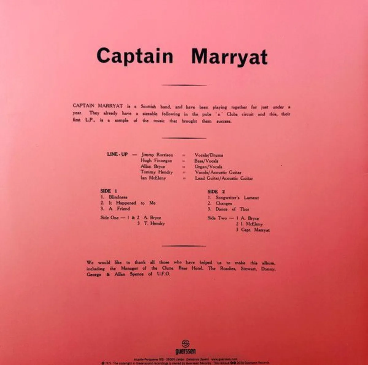Captain Marryat - Self Titled Vinyl LP Rare 180g - Image 4