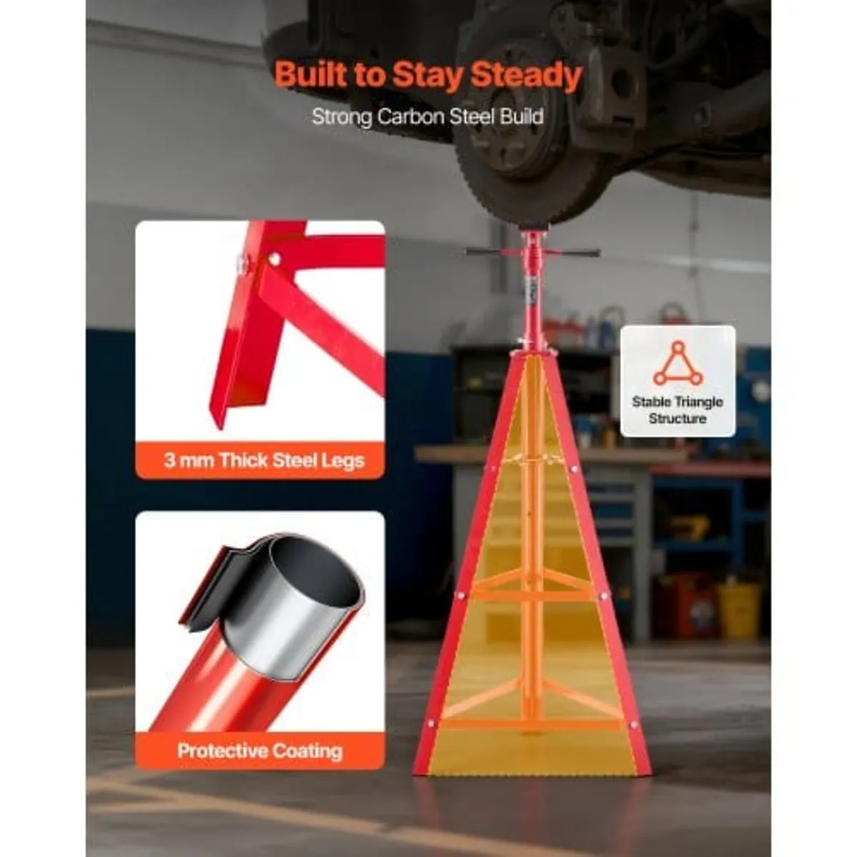 Under Hoist Tripod Stand, 2 Ton Capacity High Lift - Image 3
