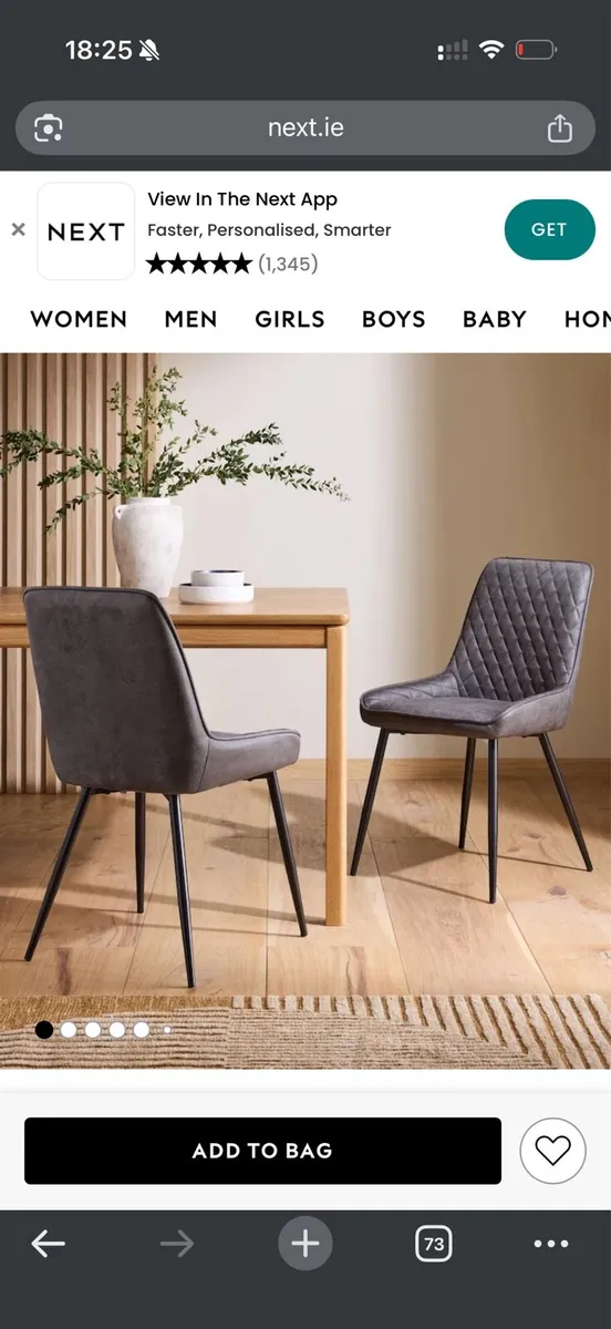Next Hamilton Kitchen Chairs - Image 1
