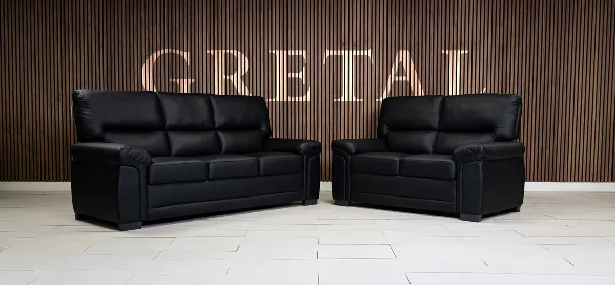 Bromley Gretal Leather & Fabric Sofa Sets - Image 1