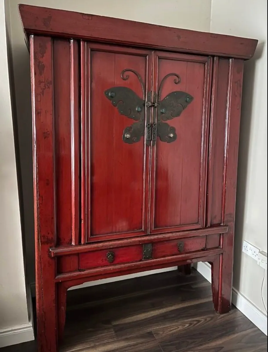 Antique Chinese Large Marriage Cabinet - Image 1