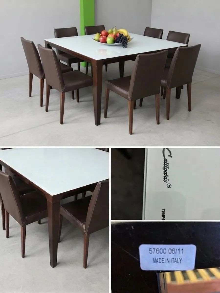 High end Calligaris dining/ meeting table & chairs
