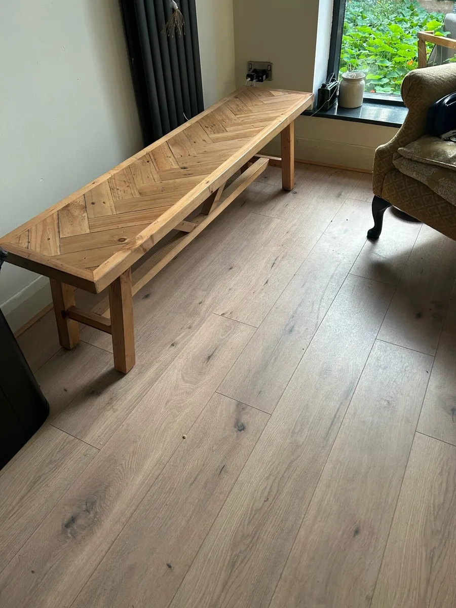 Solid wood bench for kitchen or hall - Image 1
