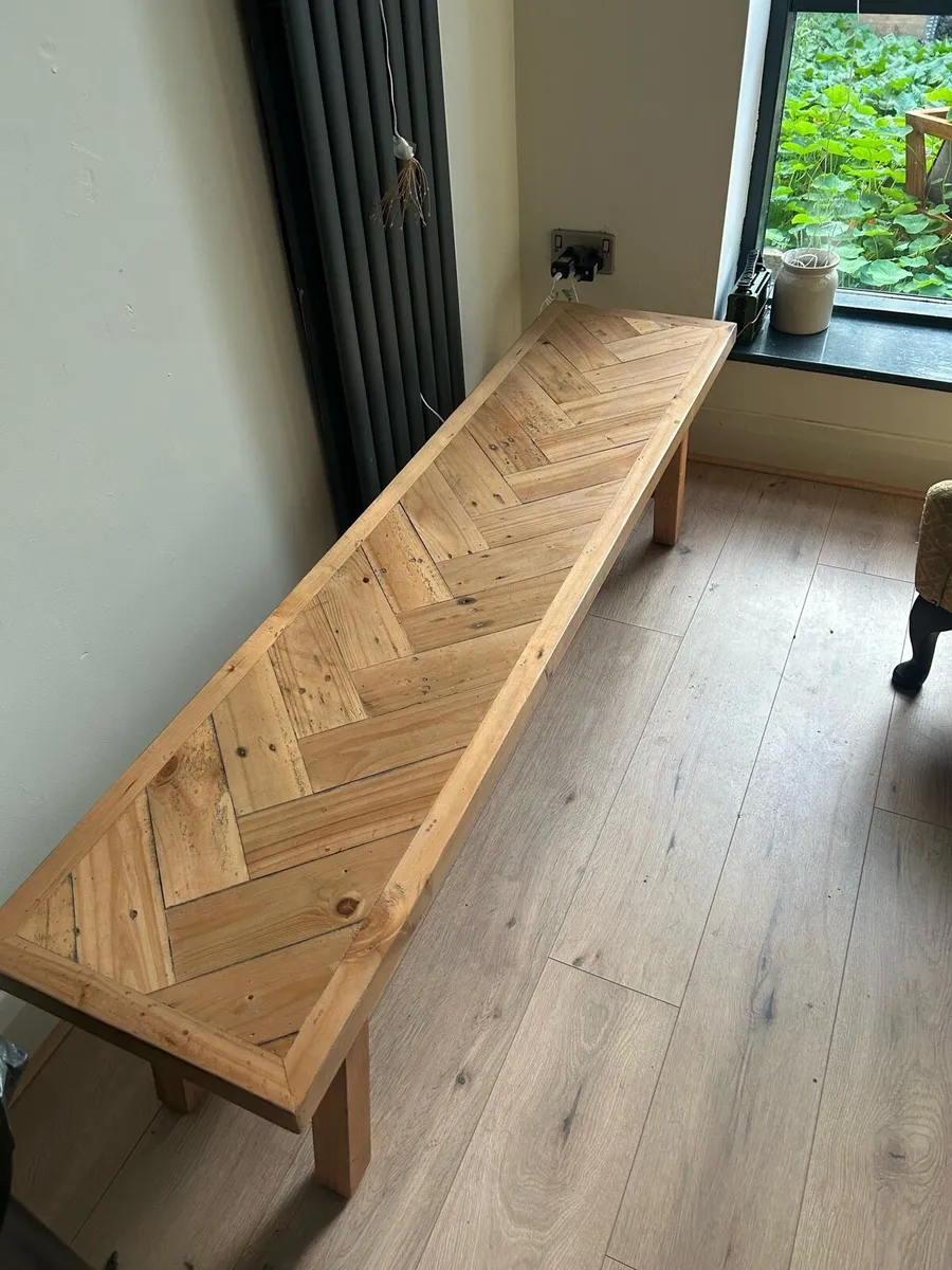 Solid wood bench for kitchen or hall - Image 2