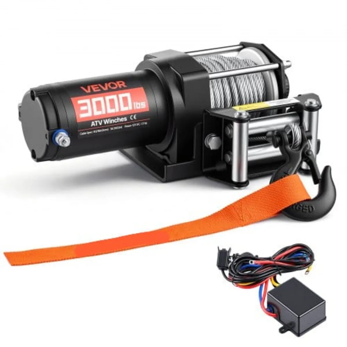 1360 kg Electric Winch, 12V DC ATV/UTV Winch with - Image 1