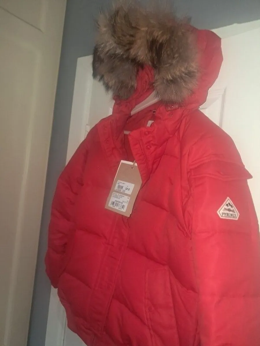 Brand New Never Worn Pyrenex Aviator Fur Girls Down Jacket Age 14 Mascotte Red - Image 4