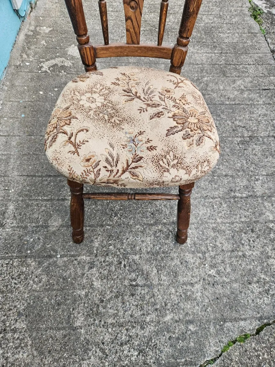Vintage Oak Kitchen Chairs x 8 - Image 4