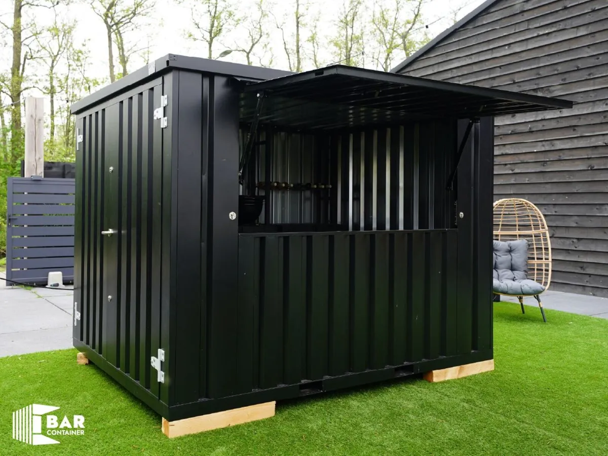 Garden Bar Container – 3x2m Black RAL 9005 - Image 1