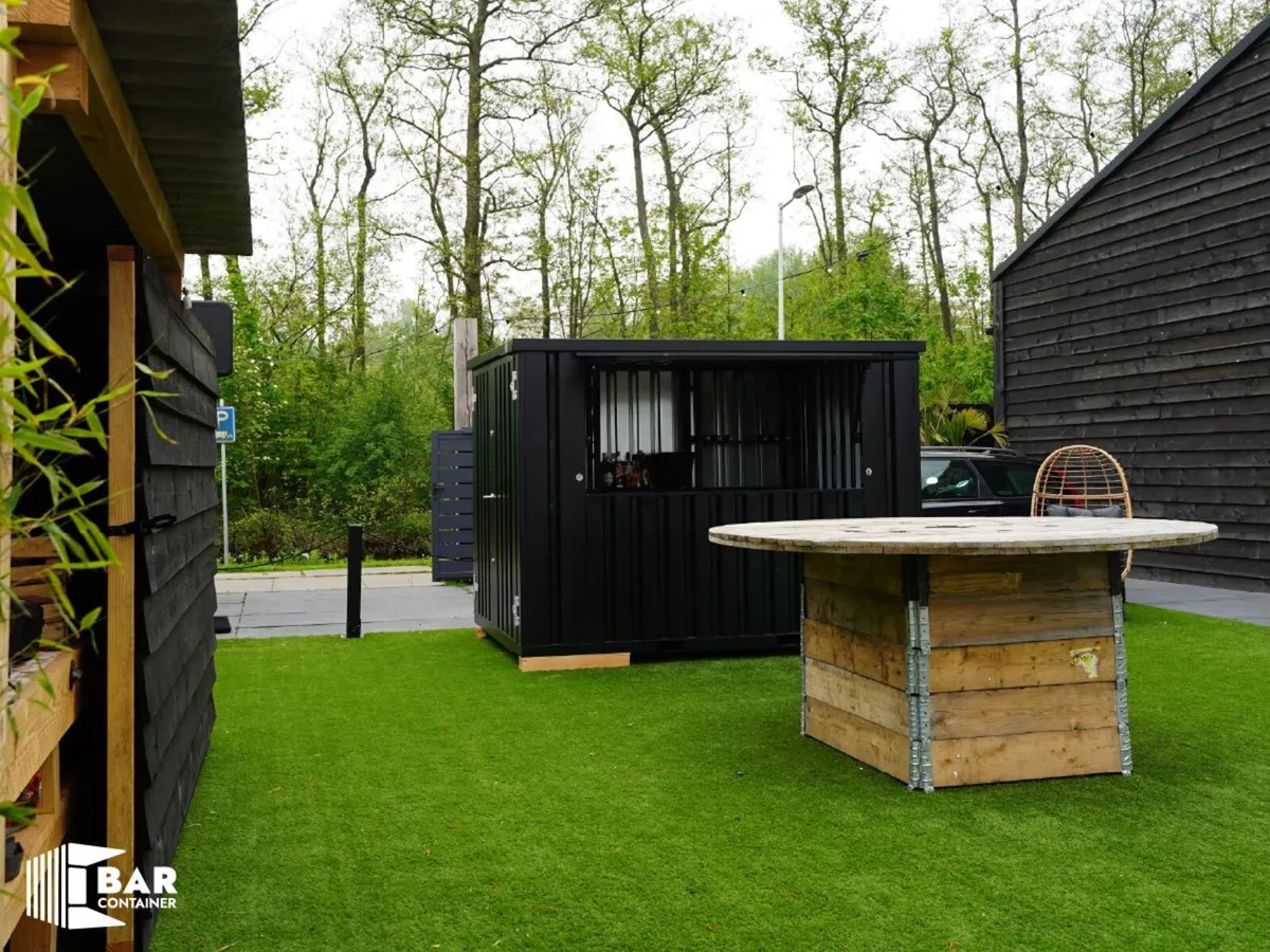 Garden Bar Container – 3x2m Black RAL 9005 - Image 4