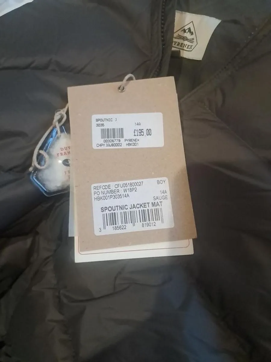Brand New Never Worn Pyrenex Spoutnic Boys Down Jacket Age 14 Sauge - Image 3