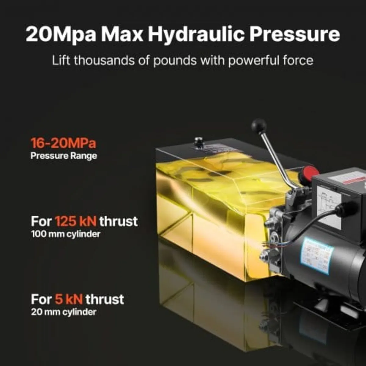 14 L Hydraulic Power Unit, Single Acting Steel Dum - Image 2
