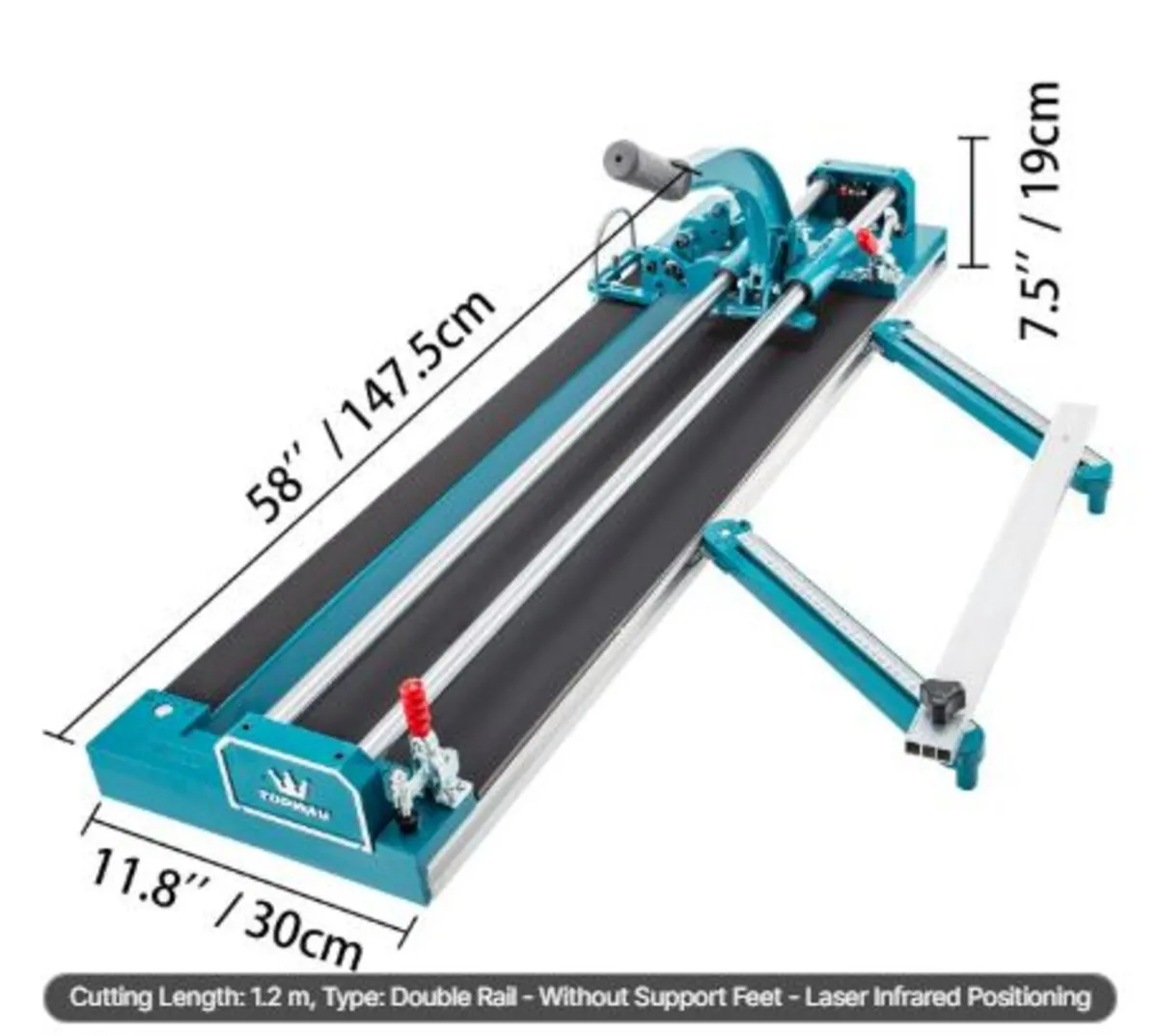 47Inch/1200mm Tile Cutter Double Rail Manual Tile - Image 4
