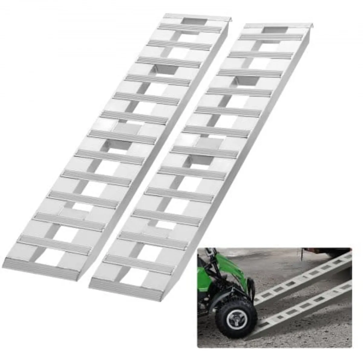 182.9x38.1 cm Aluminum Ramps 2721.6 kg Capacity Lo - Image 1