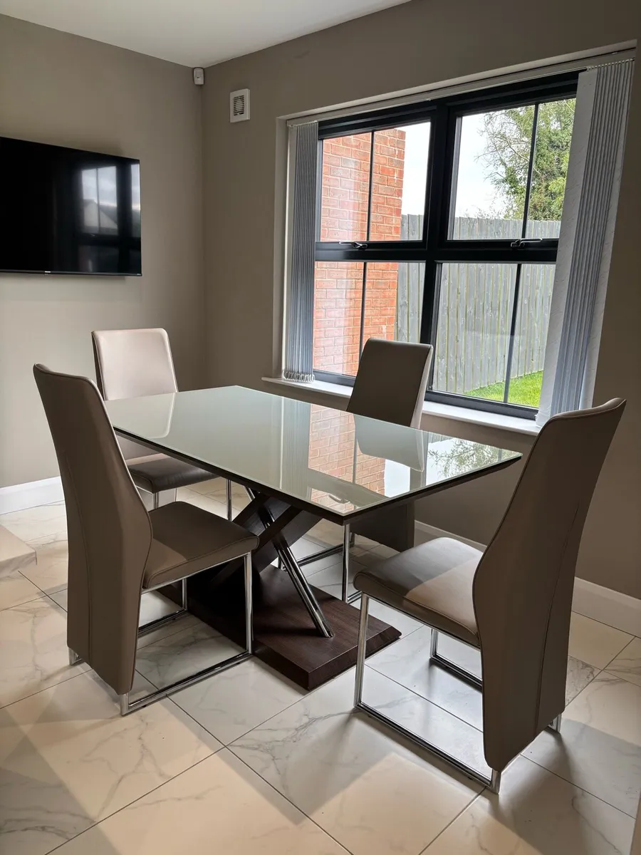 Marteni Fixed Top Dinning Table and 4 Chairs - Image 1