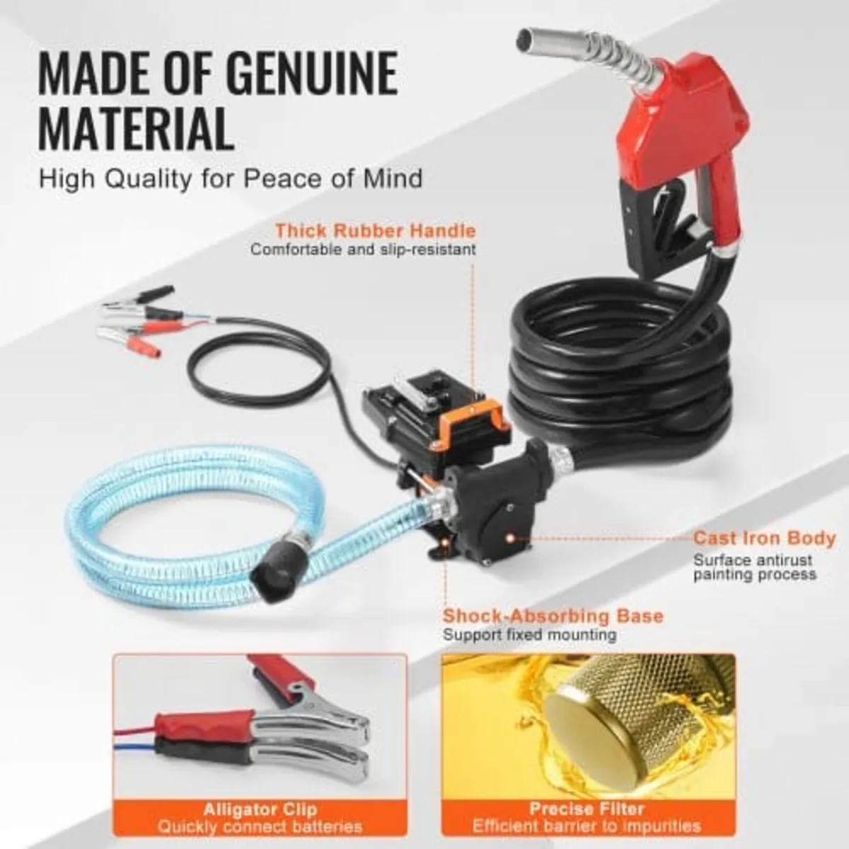 Fuel Transfer Pump, 12V DC 57L/min(15 GPM) 186W(1/ - Image 4
