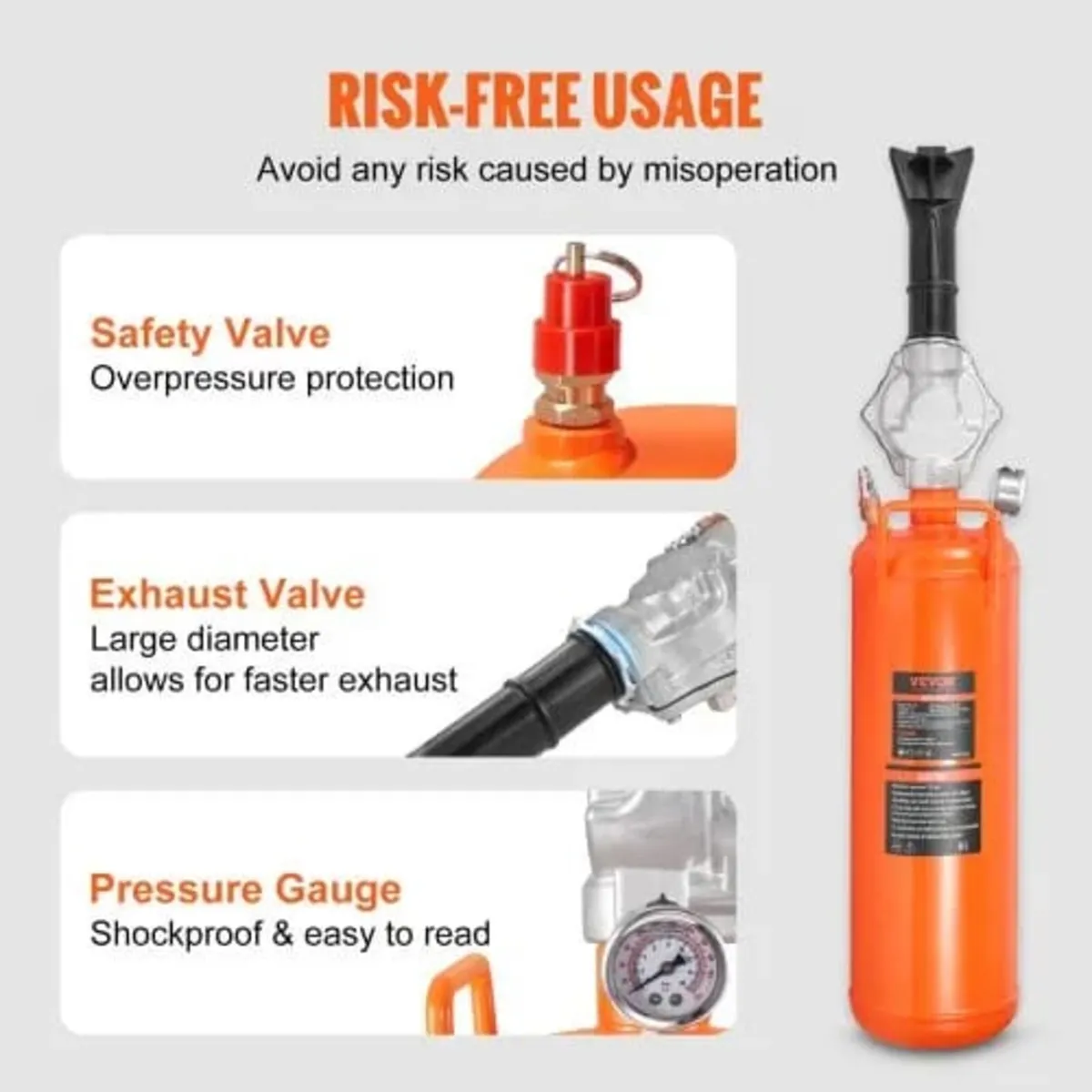 Tire Seater, 2.1 Gal/8 L Air Tire Blaster, 120 PSI - Image 2
