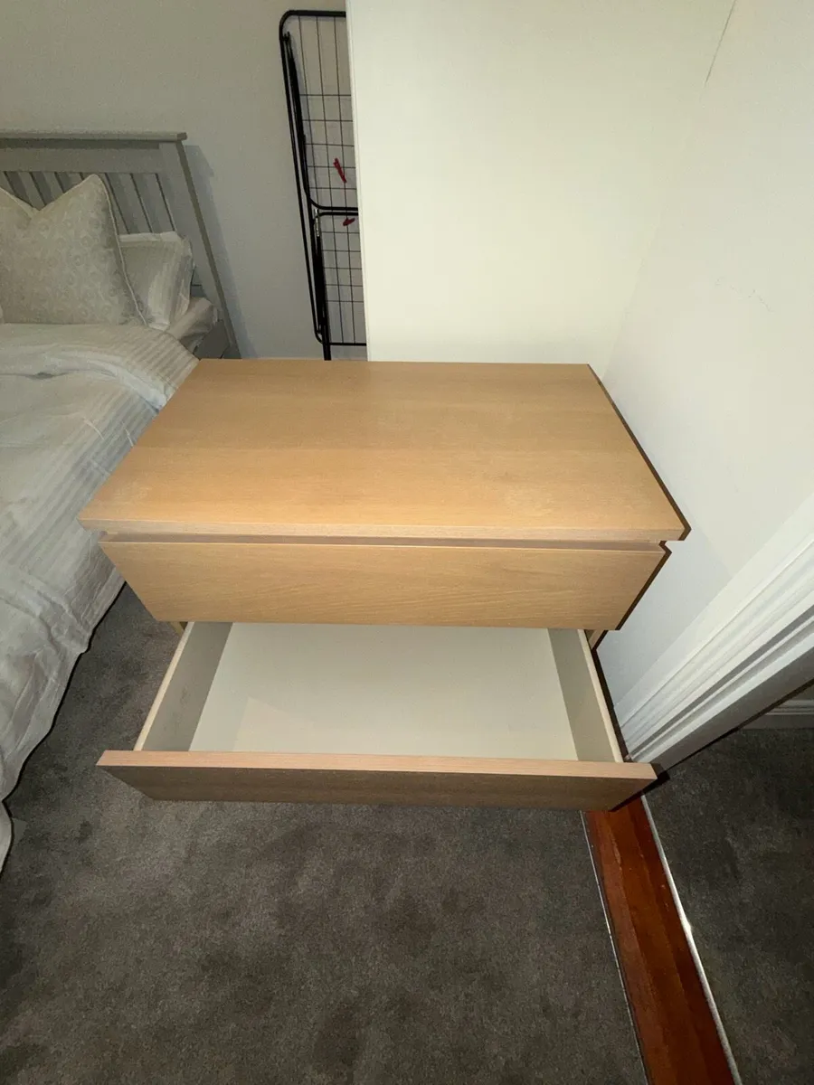 3 Drawer Chest of Drawers - Light Oak Finish - Image 4