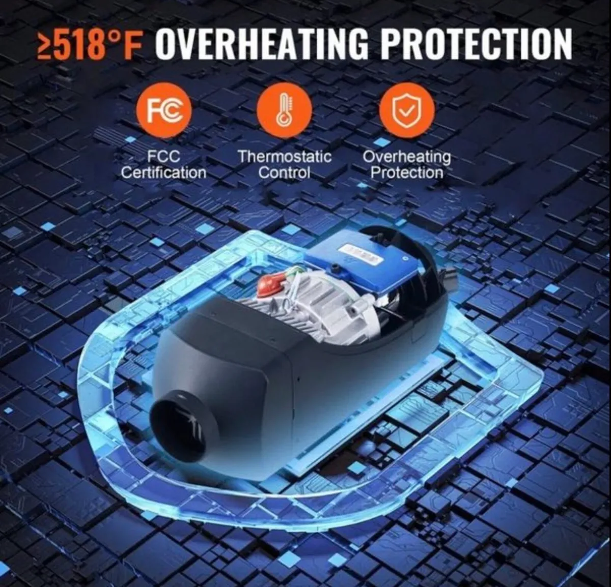 Bluetooth App Control Diesel Air Heater, 12V 5-8KW - Image 3