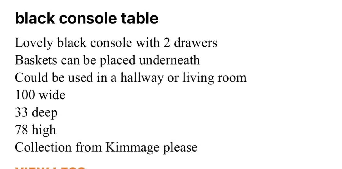 Black console table - Image 3